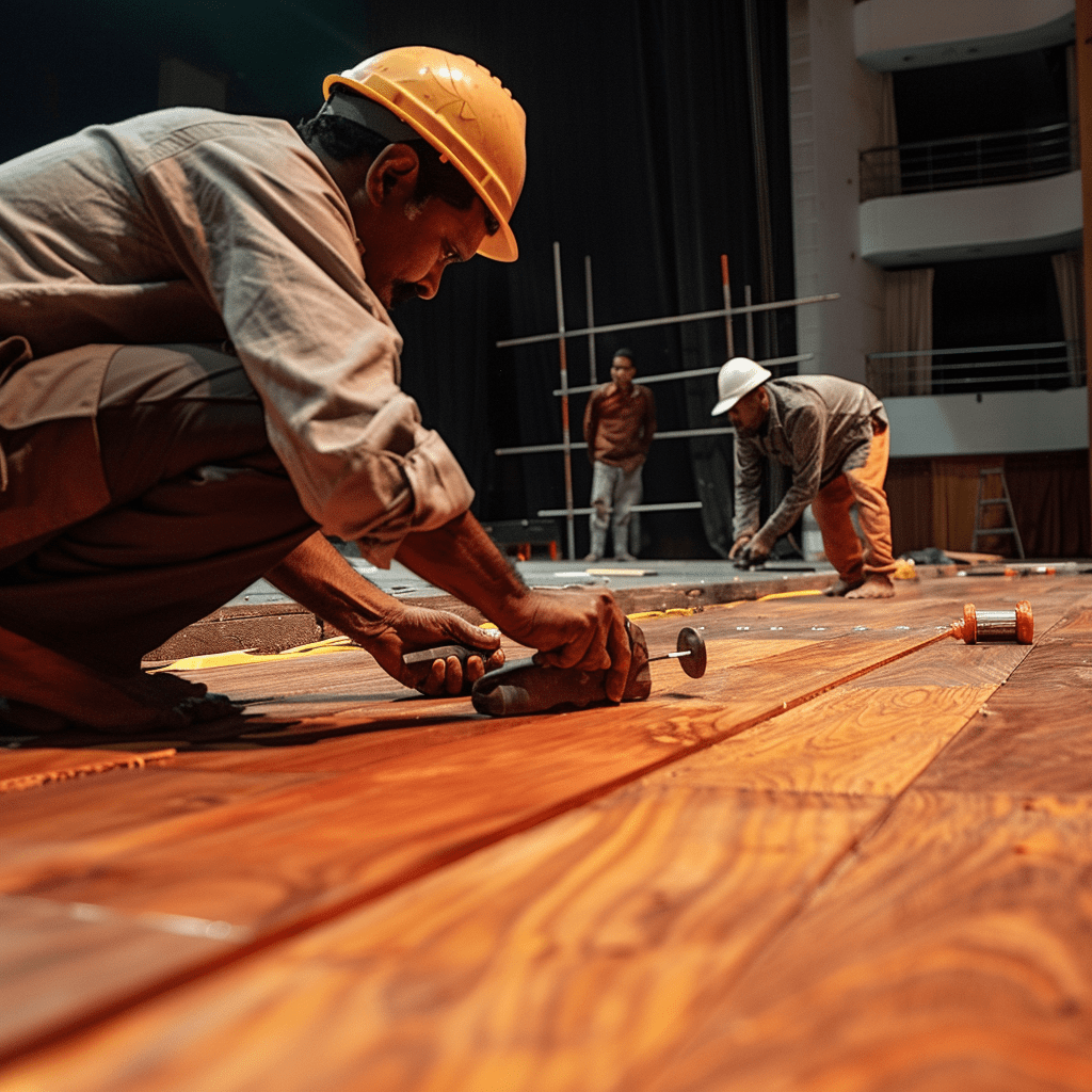 Teak Wooden Stage Flooring