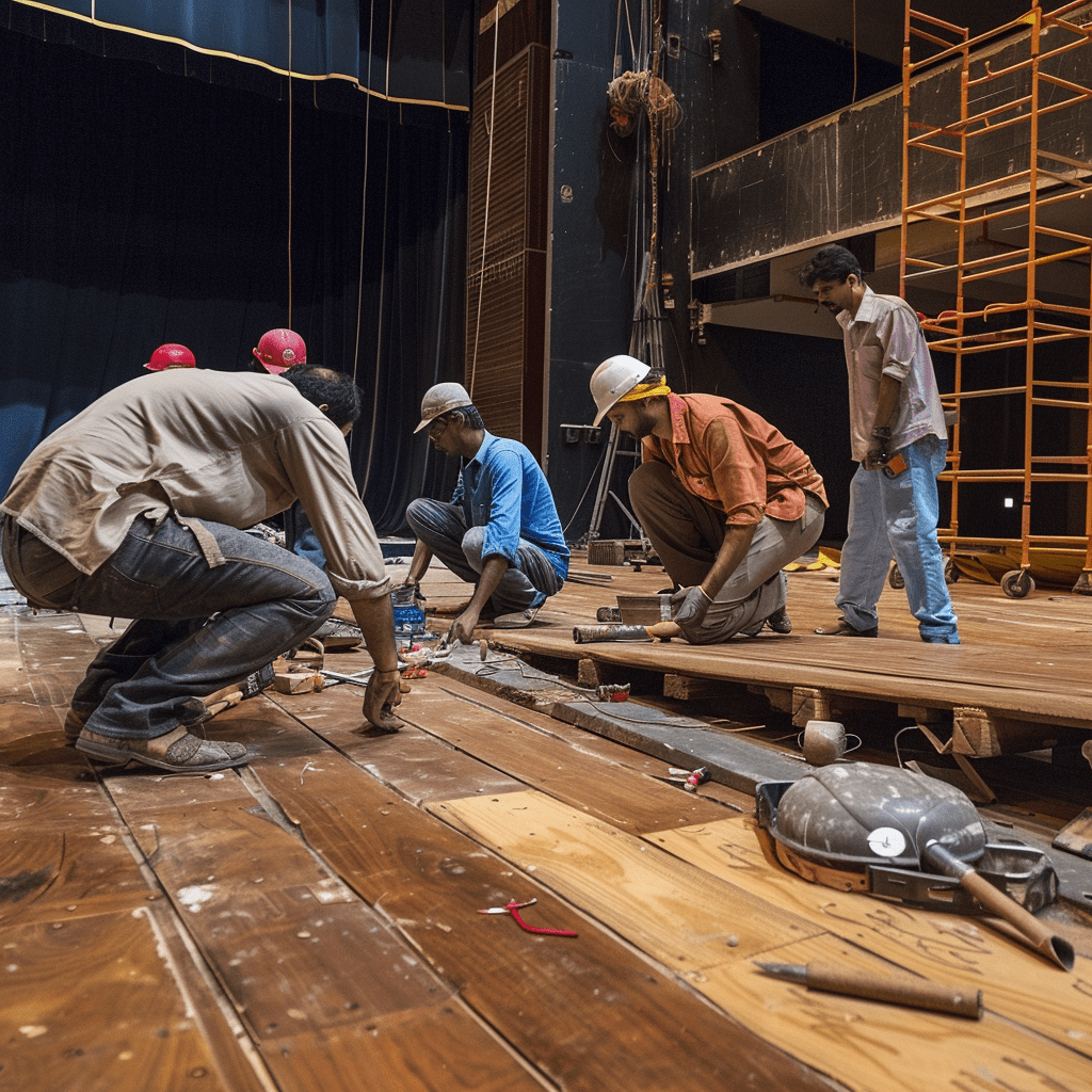 Teak Wooden Stage Flooring
